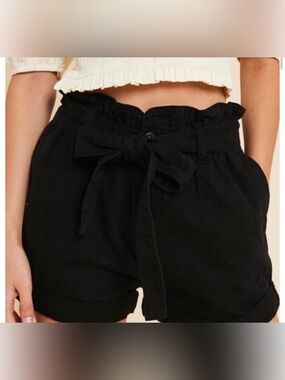 Wishlist Black Denim Belted Shorts / S / NWOT!